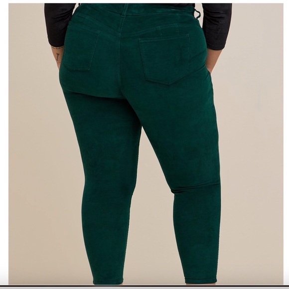 Torrid Bombshell Skinny Corduroy High-Rise Jean Botanical Garden Green Size 14W - Picture 2 of 2